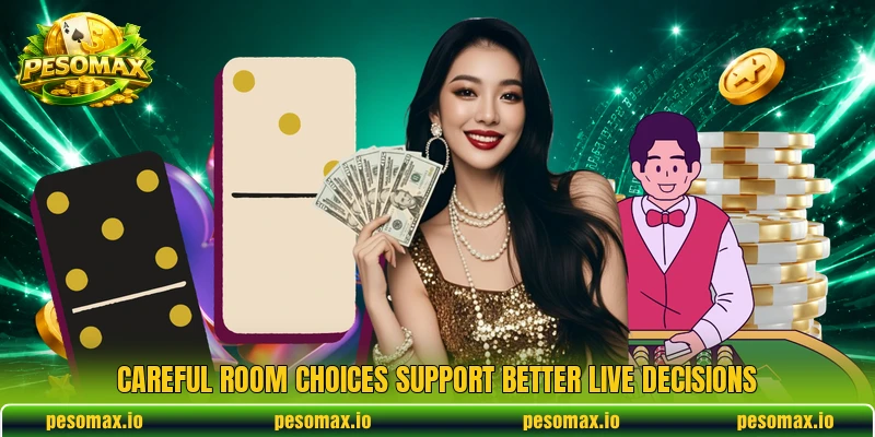 Careful room choices support better live decisions Careful room choices support better live decisions