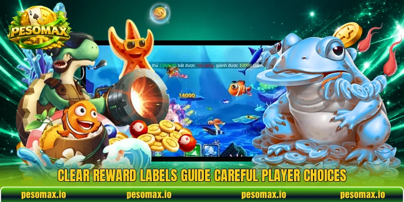 Clear reward labels guide careful player choices