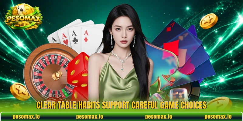 Clear table habits support careful game choices