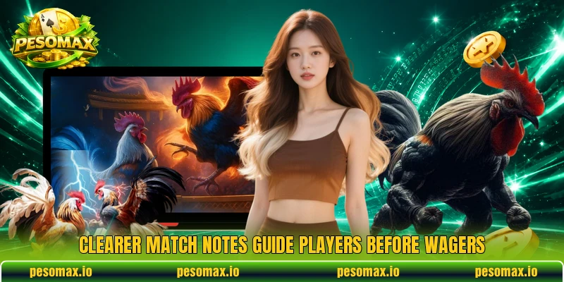 Clearer match notes guide players before wagers