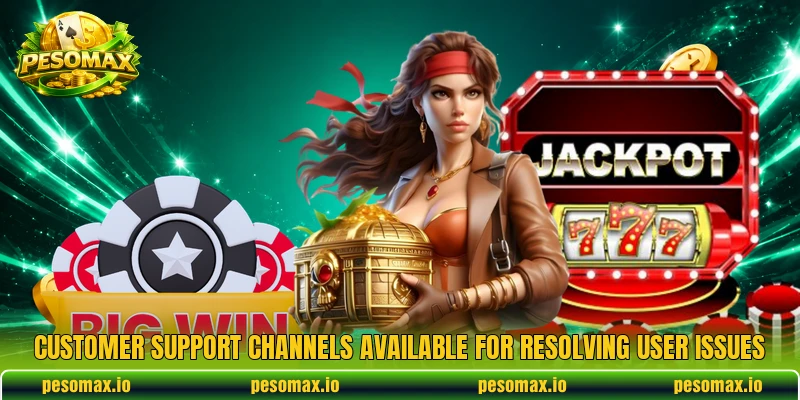 Customer support channels available for resolving user issues