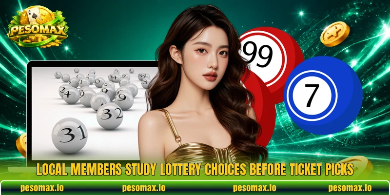 Local members study lottery choices before ticket picks Local members study lottery choices before ticket picks