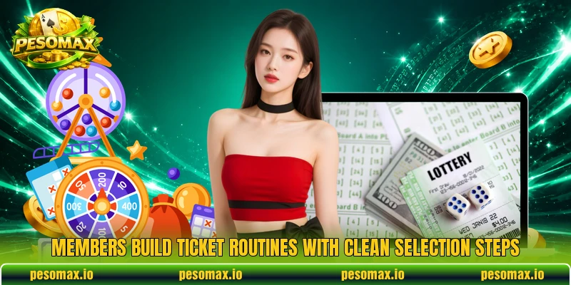 Members build ticket routines with clean selection steps