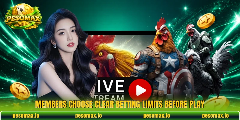Members choose clear betting limits before play