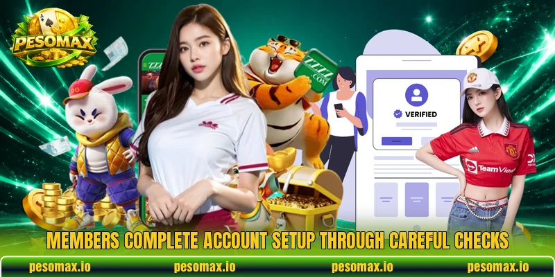 Members complete account setup through careful checks Members complete account setup through careful checks