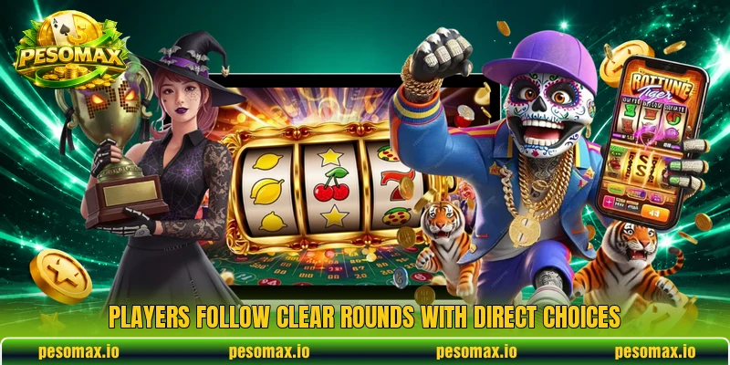 Players follow clear rounds with direct choices Players follow clear rounds with direct choices