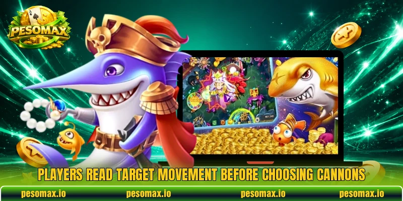 Players read target movement before choosing cannons