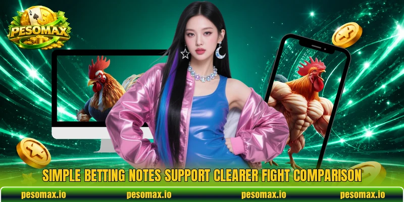 Simple betting notes support clearer fight comparison